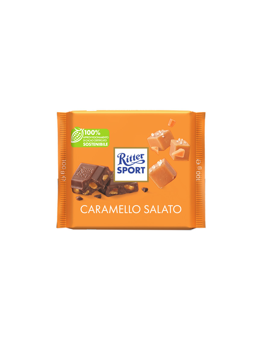 RITTER SPORT TAVOLETTA CIOCC.E CARAMELLO SALATO G.100