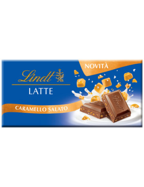 LINDT TAV.LATTE CARAMELLOSALATO GR.100 -G.BLEU-