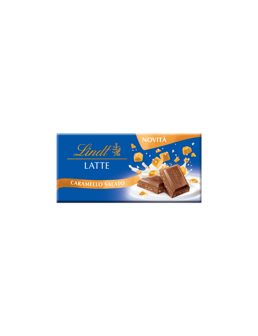 LINDT TAV.LATTE CARAMELLOSALATO GR.100 -G.BLEU-