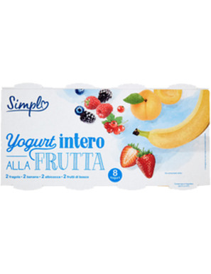 SIMPL YOGURT INTERO MIX FRUTTA PEZZI G.125X8