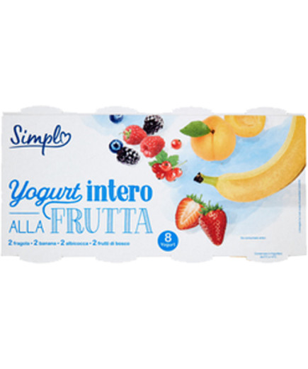 SIMPL YOGURT INTERO MIX FRUTTA PEZZI G.125X8