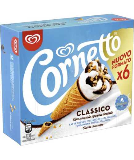 ALGIDA CORNETTO CLASSICO X 6 NEW G.450