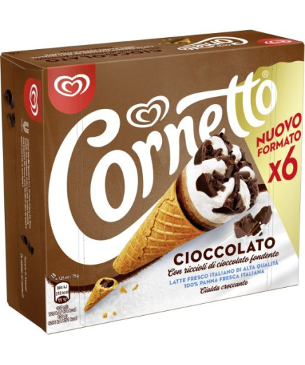 ALGIDA CORNETTO CIOCCOLATO X 6 NEW G.450