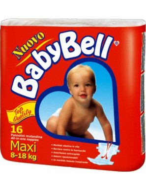 BABY BELL MAXI PANNOLINI X16 ROSSO KG.8/18