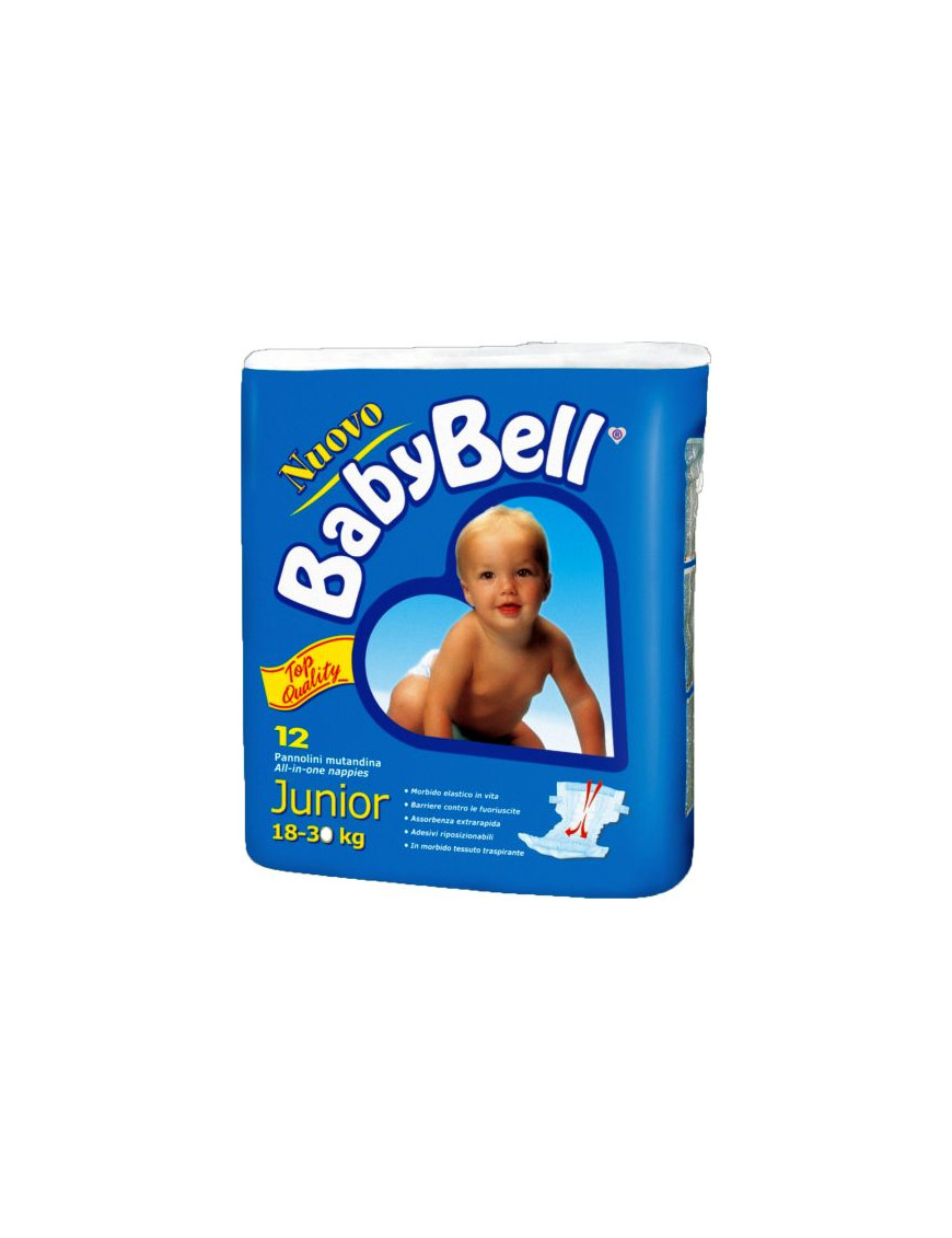 BABY BELL JUNIOR PANNOLINI X12 AZZURRO KG.18/30