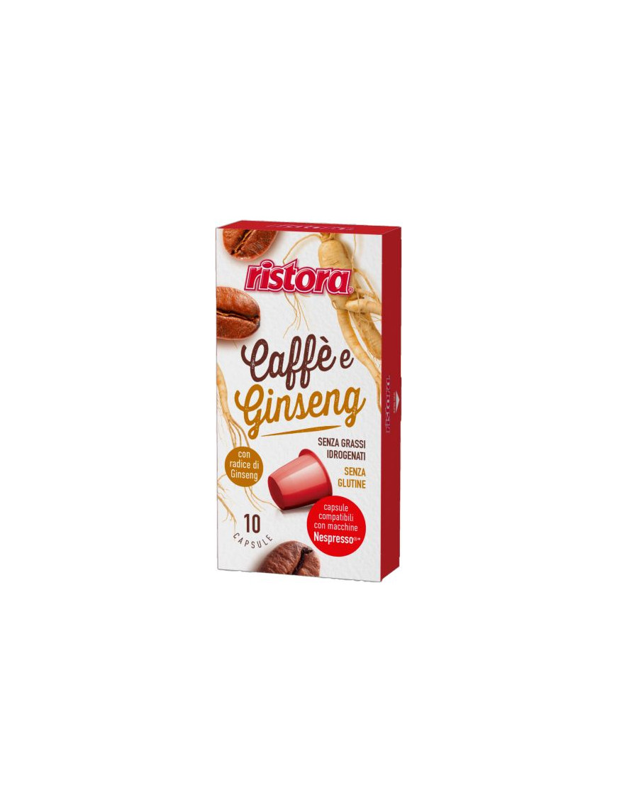 RISTORA CAPSULE CAFFE'& GINSENG COMP.NESPRESSO G.7,5 X10