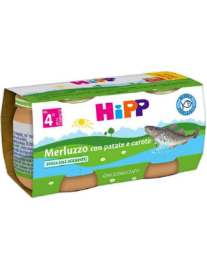 HIPP OMOGENEIZZATO MERLUZZOCON PATATE E CAROTE 2X80G