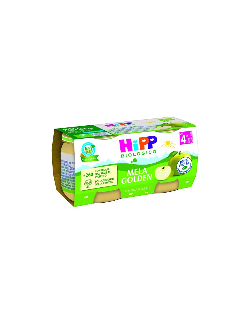 HIPP OMOGENEIZZATO MELA GOLDEN 100%  2X80G