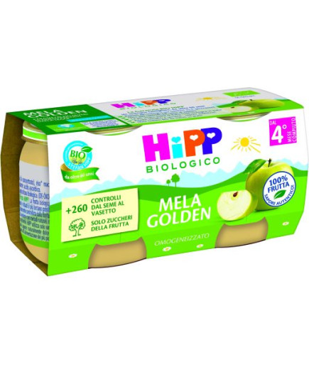 HIPP OMOGENEIZZATO MELA GOLDEN 100%  2X80G