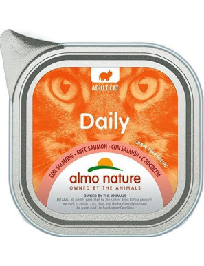 ALMO NATURE GATTO DAILY CON SALMONE GR 100 VASCHETTA