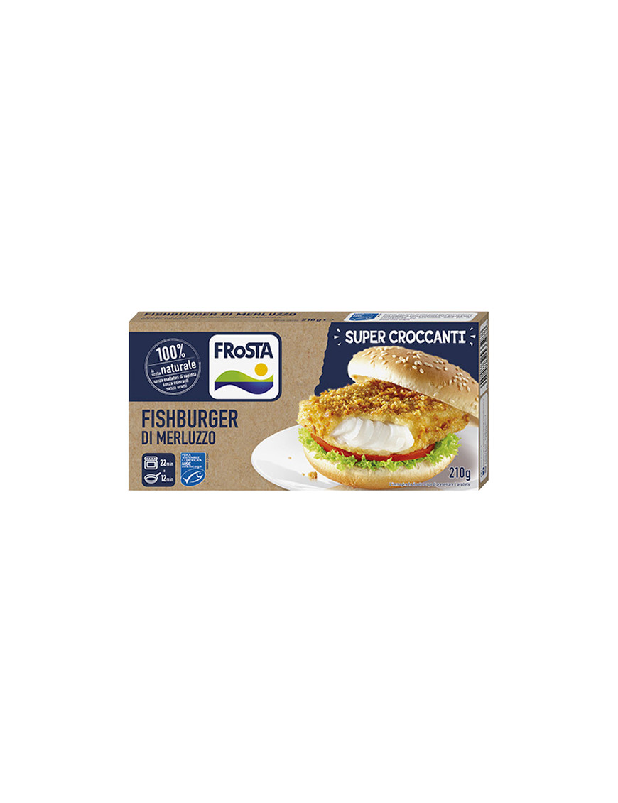 FROSTA 2 FISHBURGER DI FILETTO DI MERLUZZO SURG.G.210 NEW