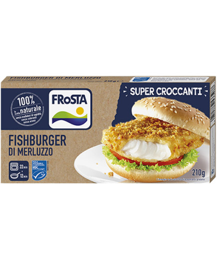 FROSTA 2 FISHBURGER DI FILETTO DI MERLUZZO SURG.G.210 NEW