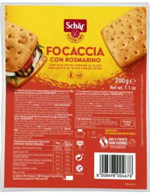 SCHAR FOCACCIA G.200 C/ROSMARINO S/GLUTINE