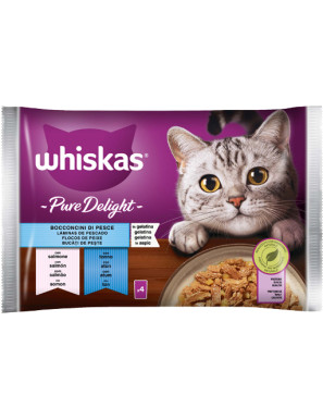 WHISKAS PURE DELIGHT BOCCON.PESCE G.85X4