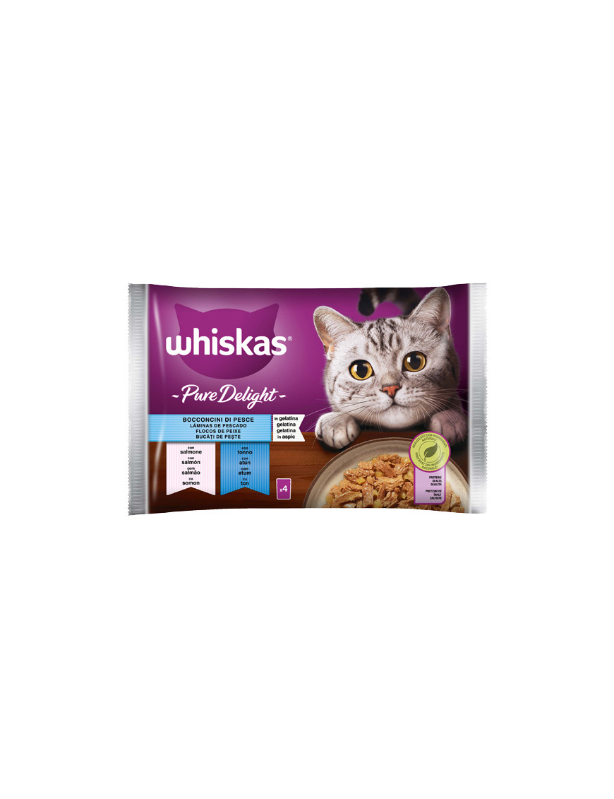 WHISKAS PURE DELIGHT BOCCON.PESCE G.85X4