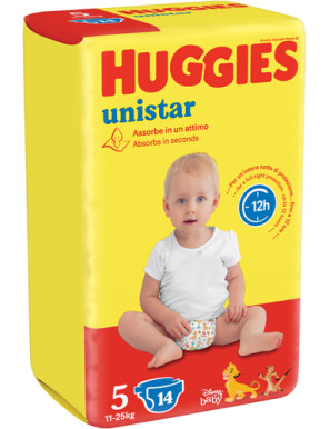 HUGGIES UNISTAR X14 KG.11/25N.5