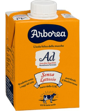 ARBOREA LATTE UHT AD SCREMATO 500 ML EDGE S/LATTOSIO