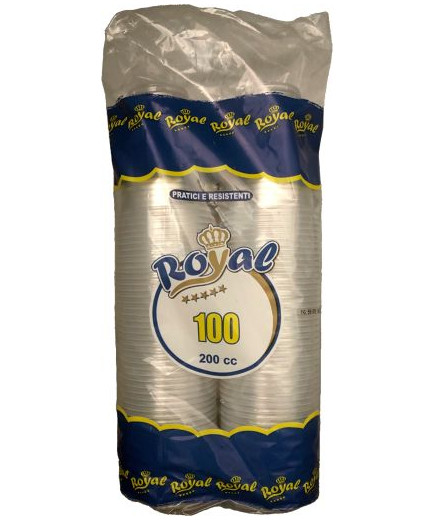 ROYAL BICCHIERE TRASPARENTE CC.200 X 100PZ.