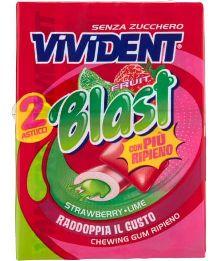 Perfetti Vivident Blast Strawberry Lime