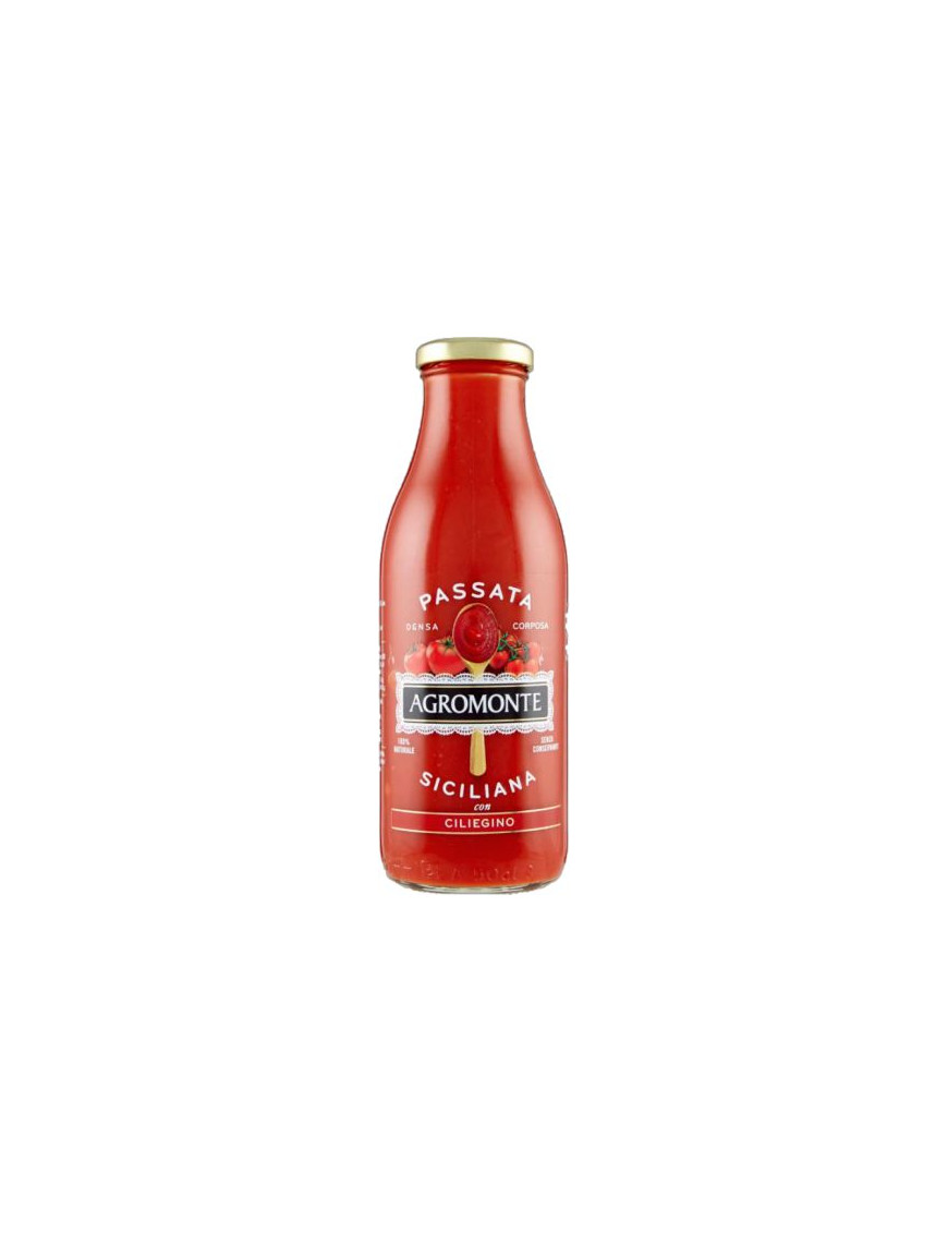 Agromonte Passata Con Pomodoro Ciliegino gr.520 Rosso