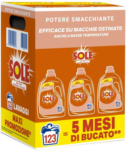 SOLE LAV.LIQ.POTERE SMACCHIANTE 41 MIS. LT.1,845X3 (TRIPACCO