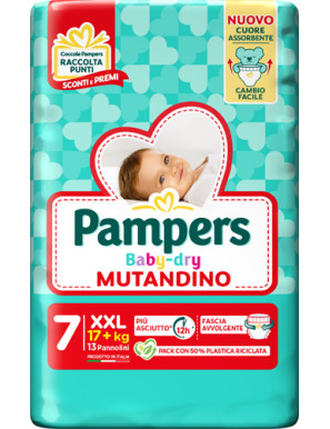 PAMPERS BABY DRY MUTANDINO XXL TG.7 PZ.13