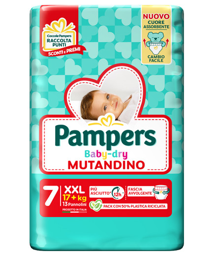 PAMPERS BABY DRY MUTANDINO XXL TG.7 PZ.13