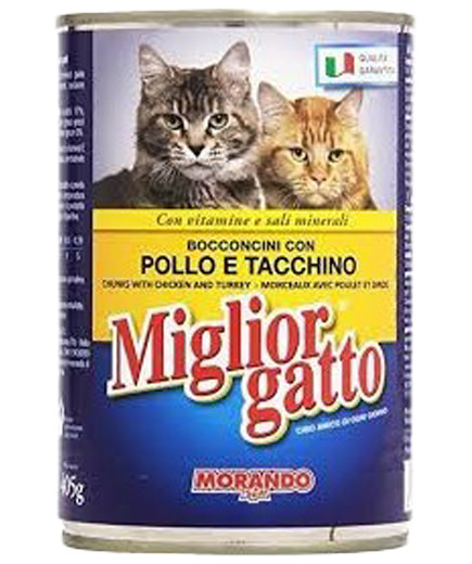 Morando Miglior Gatto Bocconi Pollo E Tacchino gr.400