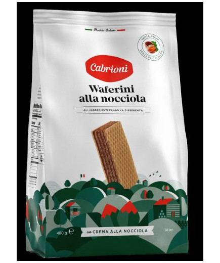 CABRIONI WAFER G.400 NOCCIOLA  SACCH.