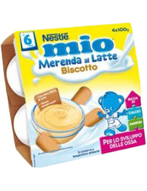 Nestle' Mio Merenda Latte Biscotto gr.100X4