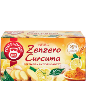 Pompadour Infuso Zenzero E Curcuma 20 filtri