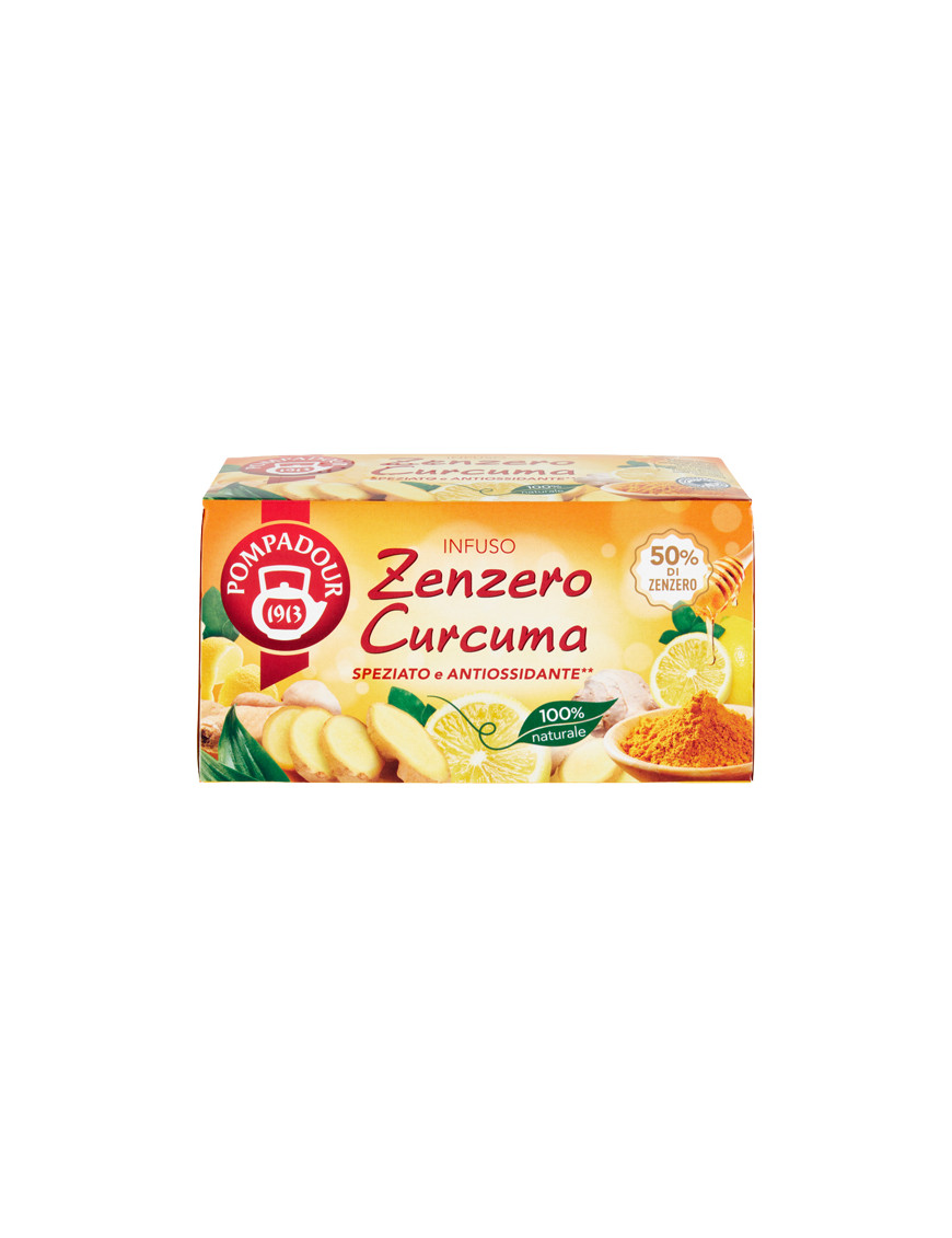 Pompadour Infuso Zenzero E Curcuma 20 filtri