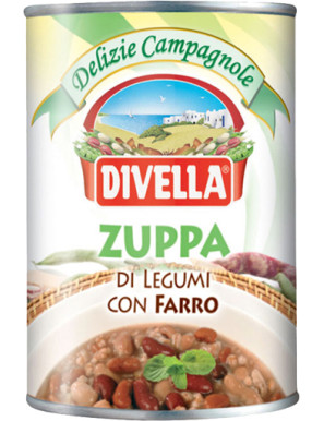 Divella Zuppa Di Legumi Con Farro gr.400 Lattina