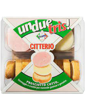 Citterio Unduetris Cotto/Formaggio/Crostini gr.100