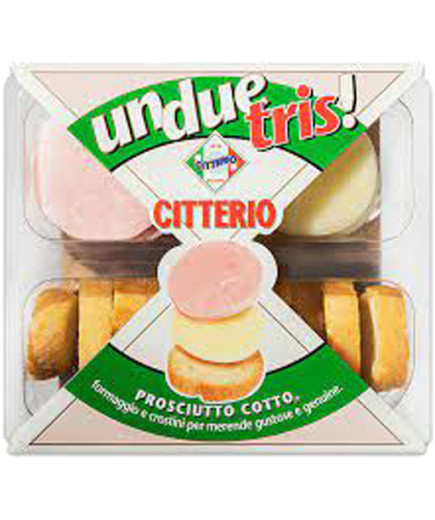 Citterio Unduetris Cotto/Formaggio/Crostini gr.100