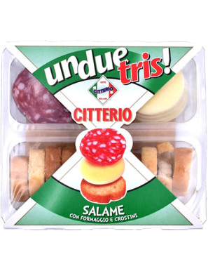 Citterio Unduetris Salame formaggio/Crostini gr.100