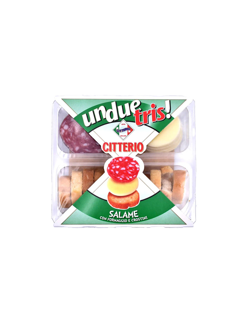 Citterio Unduetris Salame formaggio/Crostini gr.100