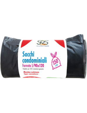 Sos Casa Sacco Nero cm.90X120 lt.150 X5pz.