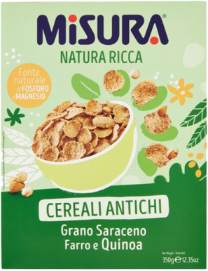 Misura Cereali Quinoa Farro Egrano Saraceno gr.350