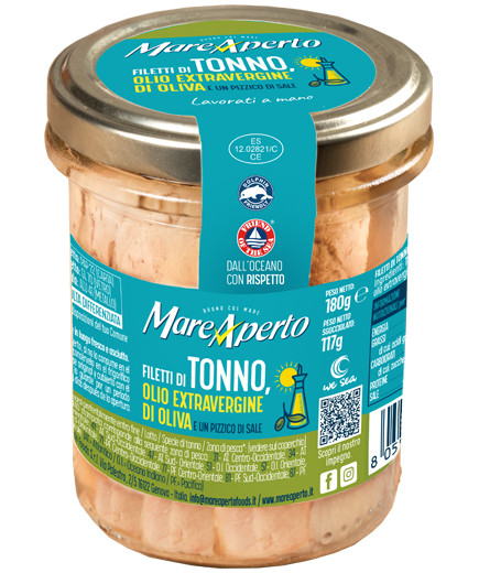 MARE APERTO FILETTO DI TONNOALL'OLIO DI OLIVA GR.180 V.V.