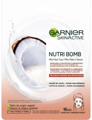 Garnier Maschera Nutri Bomb Illuminante Latte Cocco Pelli Secche