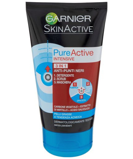 GARNIER SKIN ACTIVE PUREACTIVE 3IN1 ANTI PUNTI NERI ML.150