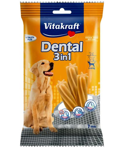 VITAKRAFT DENTAL 3IN 1 MEDIUM                          -DOG