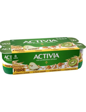 DANONE ACTIVIA FIBRE G.125 X8MIX(BIA/KIWI/COC/AVE-NOCI)