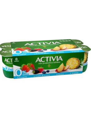 DANONE ACTIVIA ZERO G.125 X8MIX ANA-KIWI-FRAG-BIAN CER