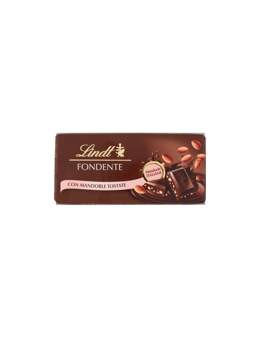 Lindt Tavoletta Cioccolato Fondente Con Mandorle gr.100