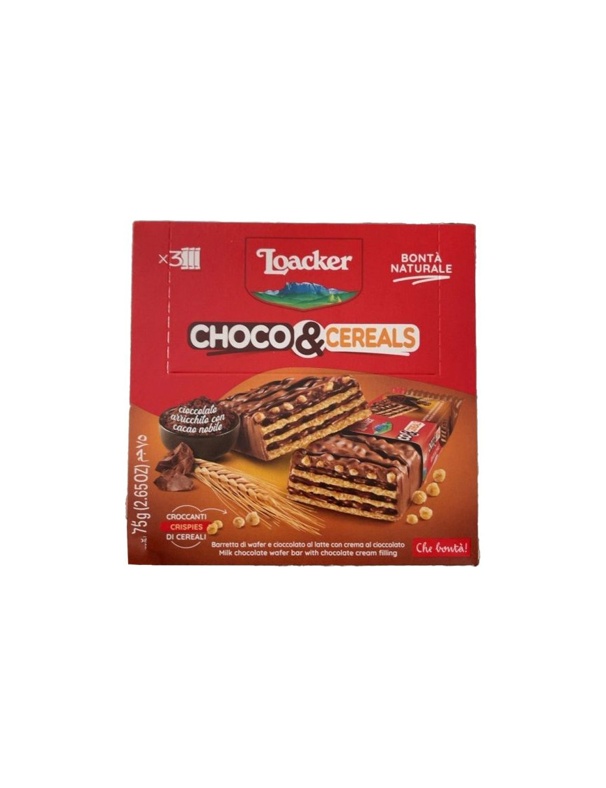 LOACKER SNACK CHOCO&CEREAL G.25X3