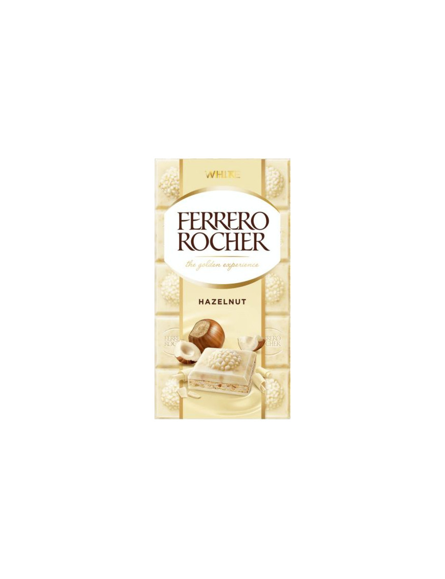 Ferrero Rocher Tavoletta gr.90 Cioccolato Bianco