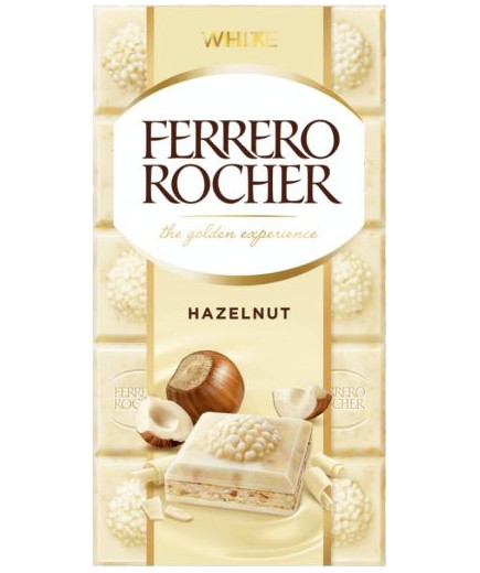 Ferrero Rocher Tavoletta gr.90 Cioccolato Bianco