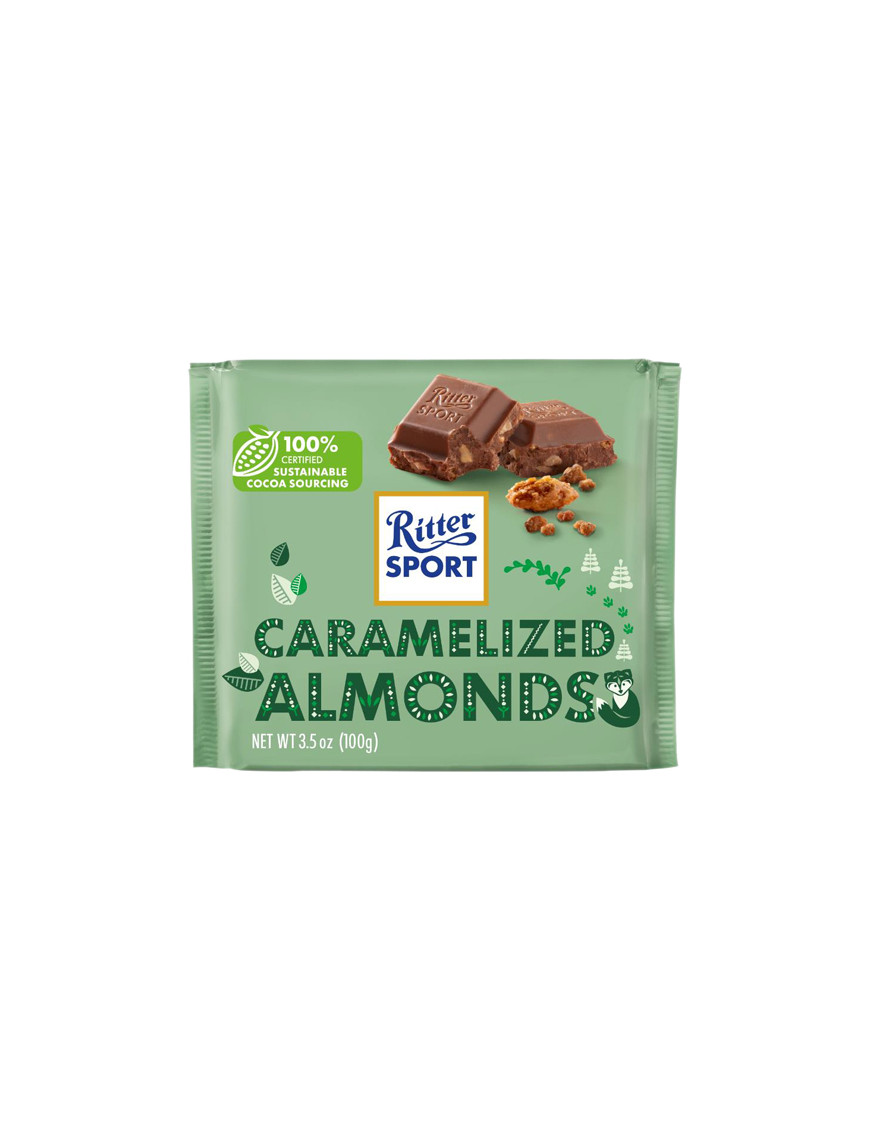 RITTER SPORT TAV. CIOCC. MANDORLE CARAMELLATE G.100 -LIM.ED-